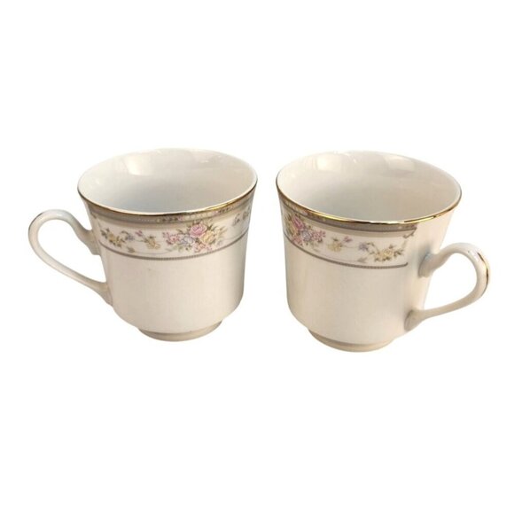 Farberware Southampton 1992 2-Piece NO 223A Floral Bone China Coffee Mugs With - Picture 7 of 8